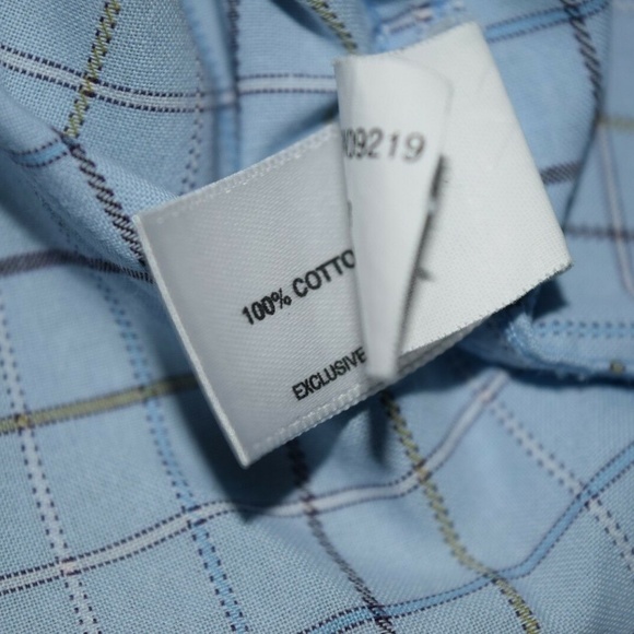 Cutter & Buck Blue Striped Cotton Shirt Sz M - Picture 8 of 8